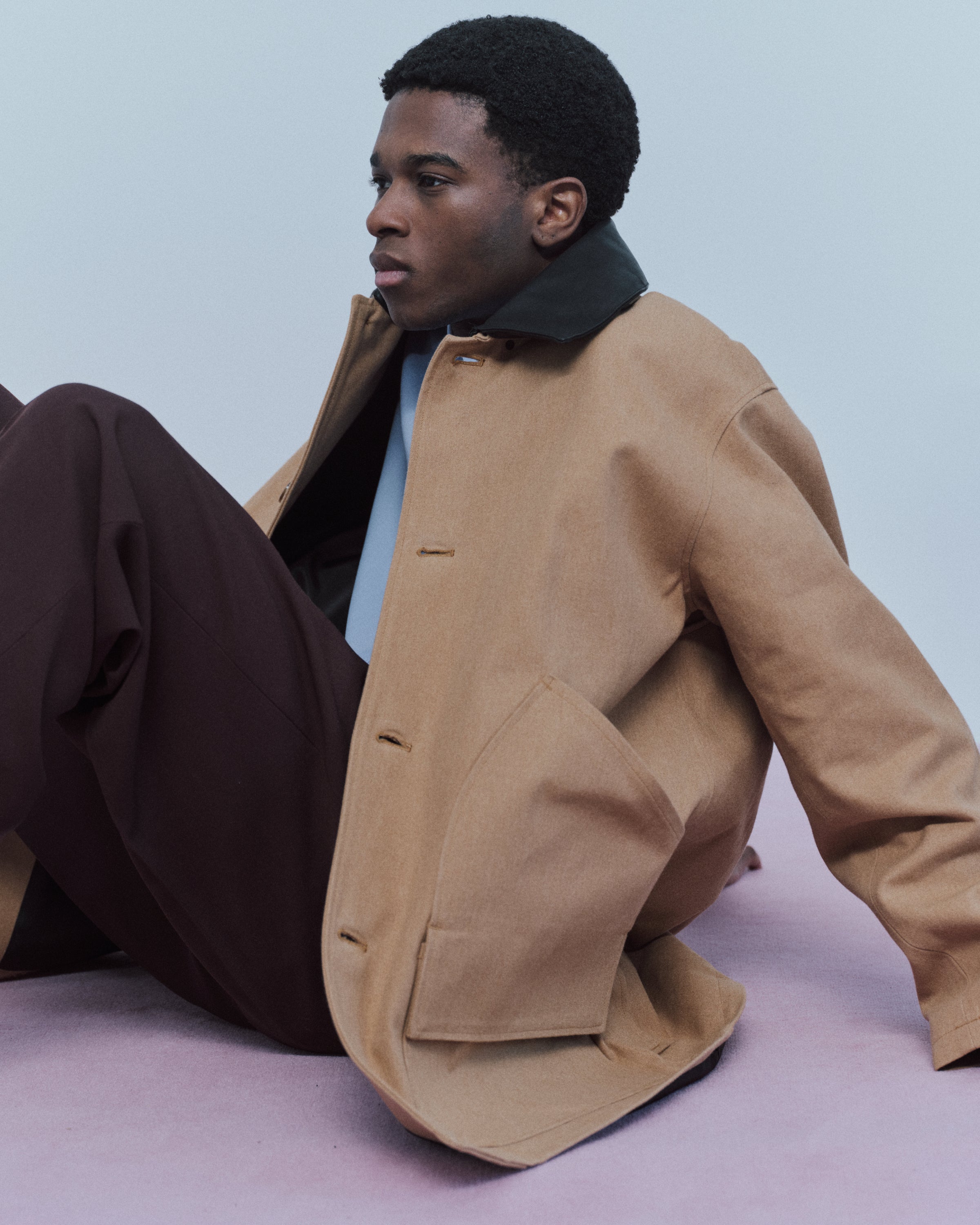 オーガニックコットンダック / シャスールジャケット, Natural Brown
