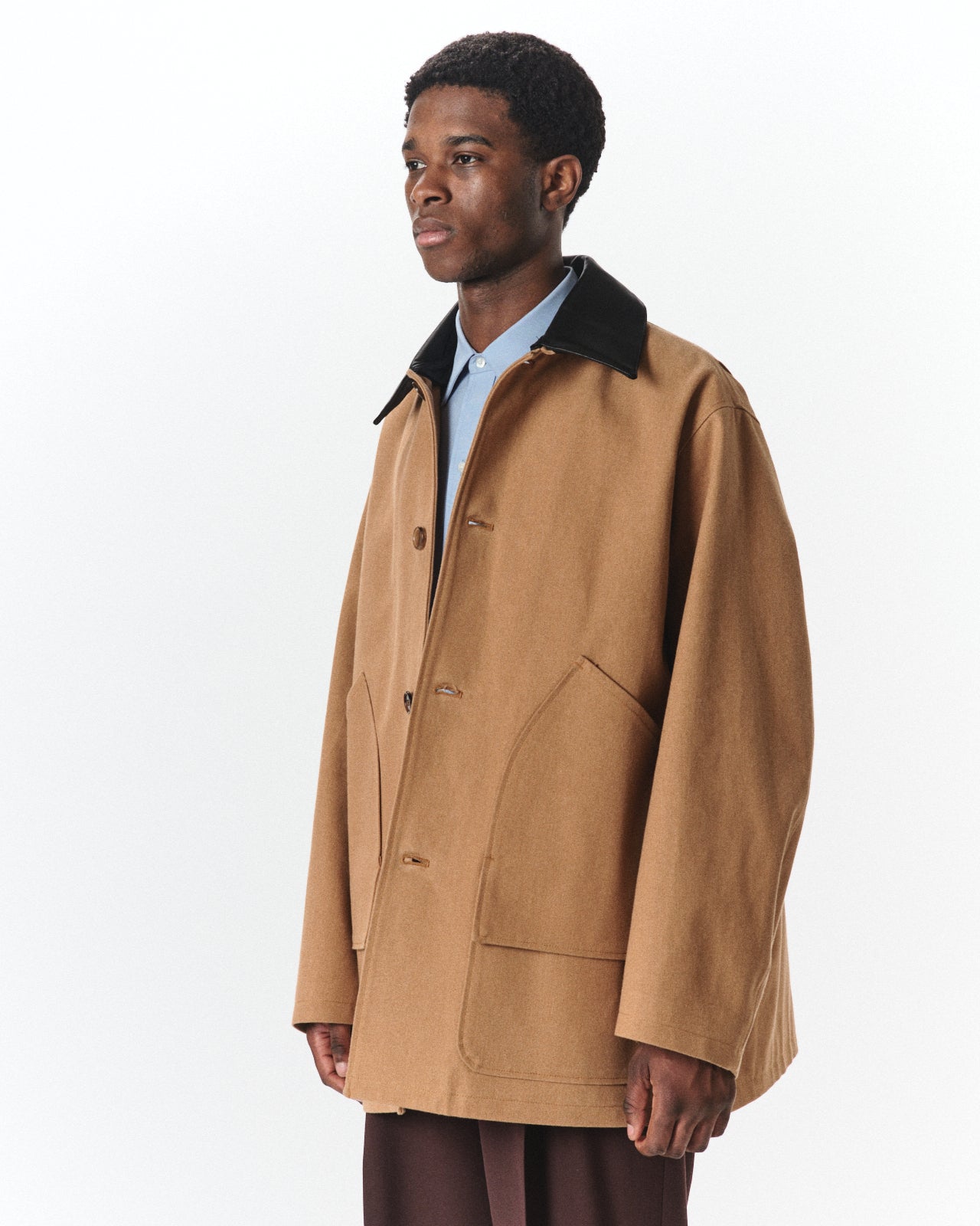 オーガニックコットンダック / シャスールジャケット, Natural Brown