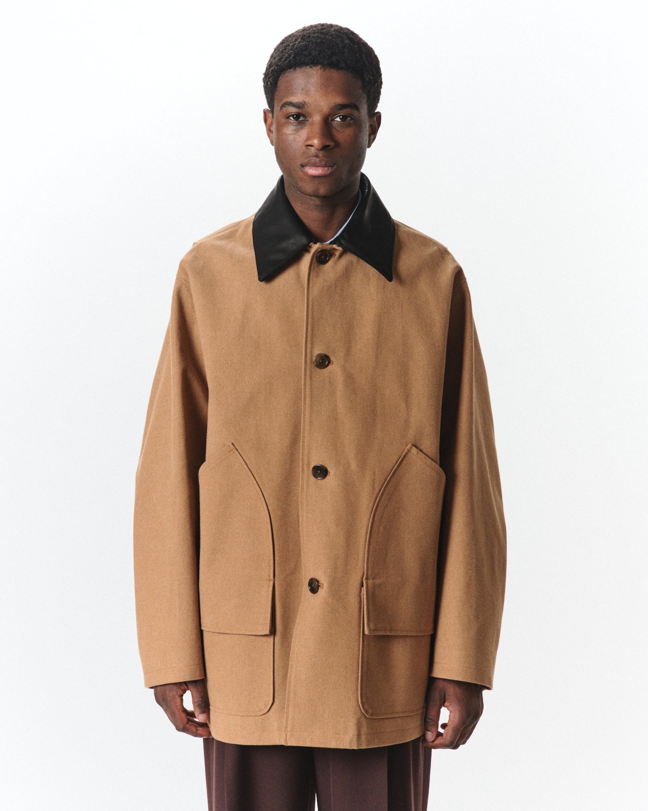 オーガニックコットンダック / シャスールジャケット, Natural Brown