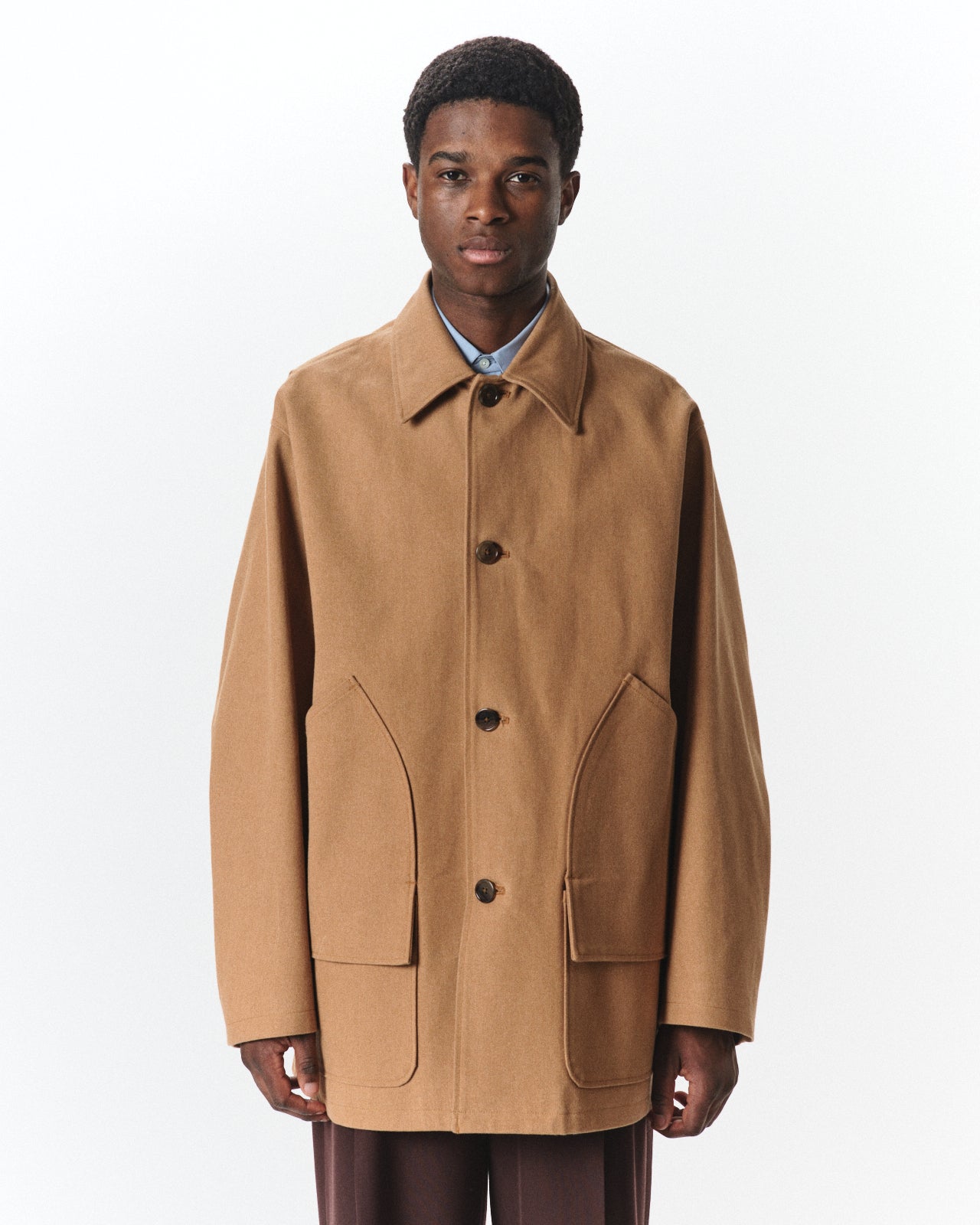 オーガニックコットンダック / シャスールジャケット, Natural Brown