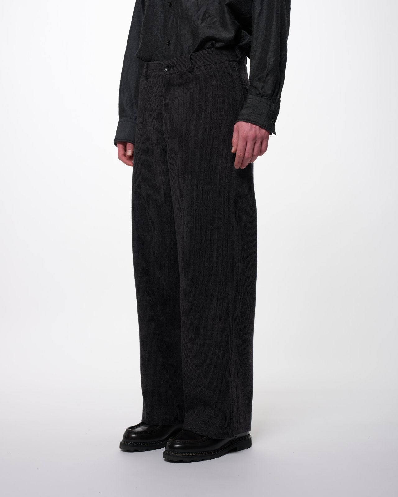 SUPER120s ウールコーデュロイ / USMCスラックス, Top Gray