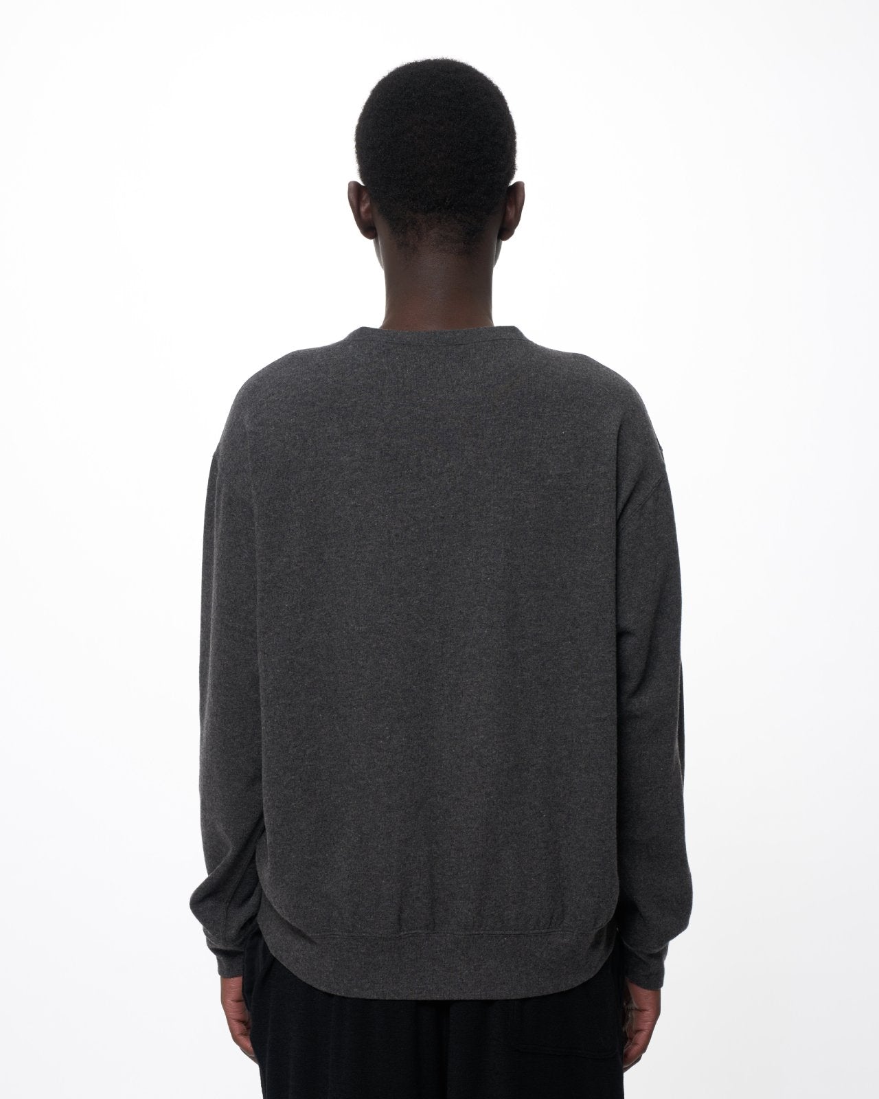 スーパー180s ウール天竺ミルド / VネックL/S Tee, M.Gray