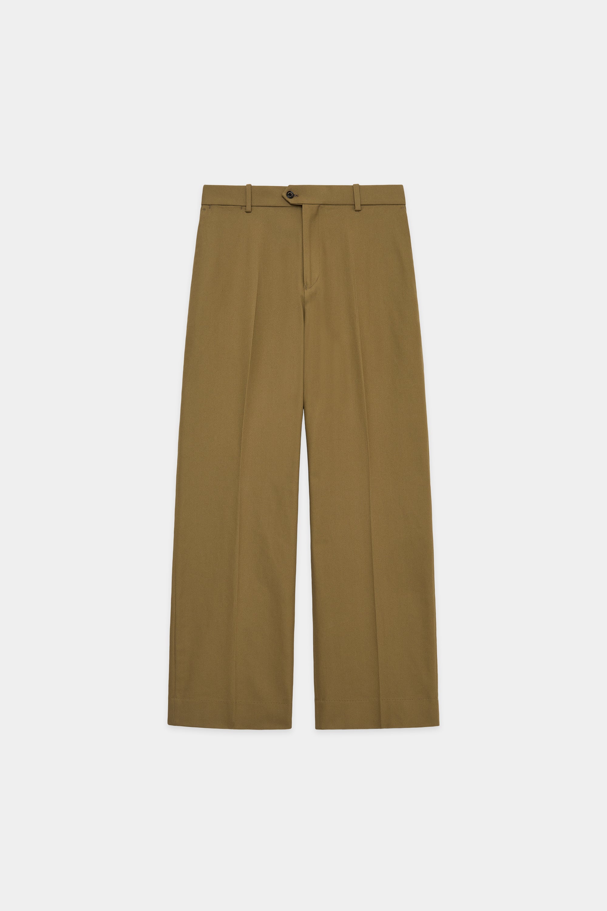 オーガニックコットンサバイバルクロス / フラットフロントフレアトラウザーズ, Beige