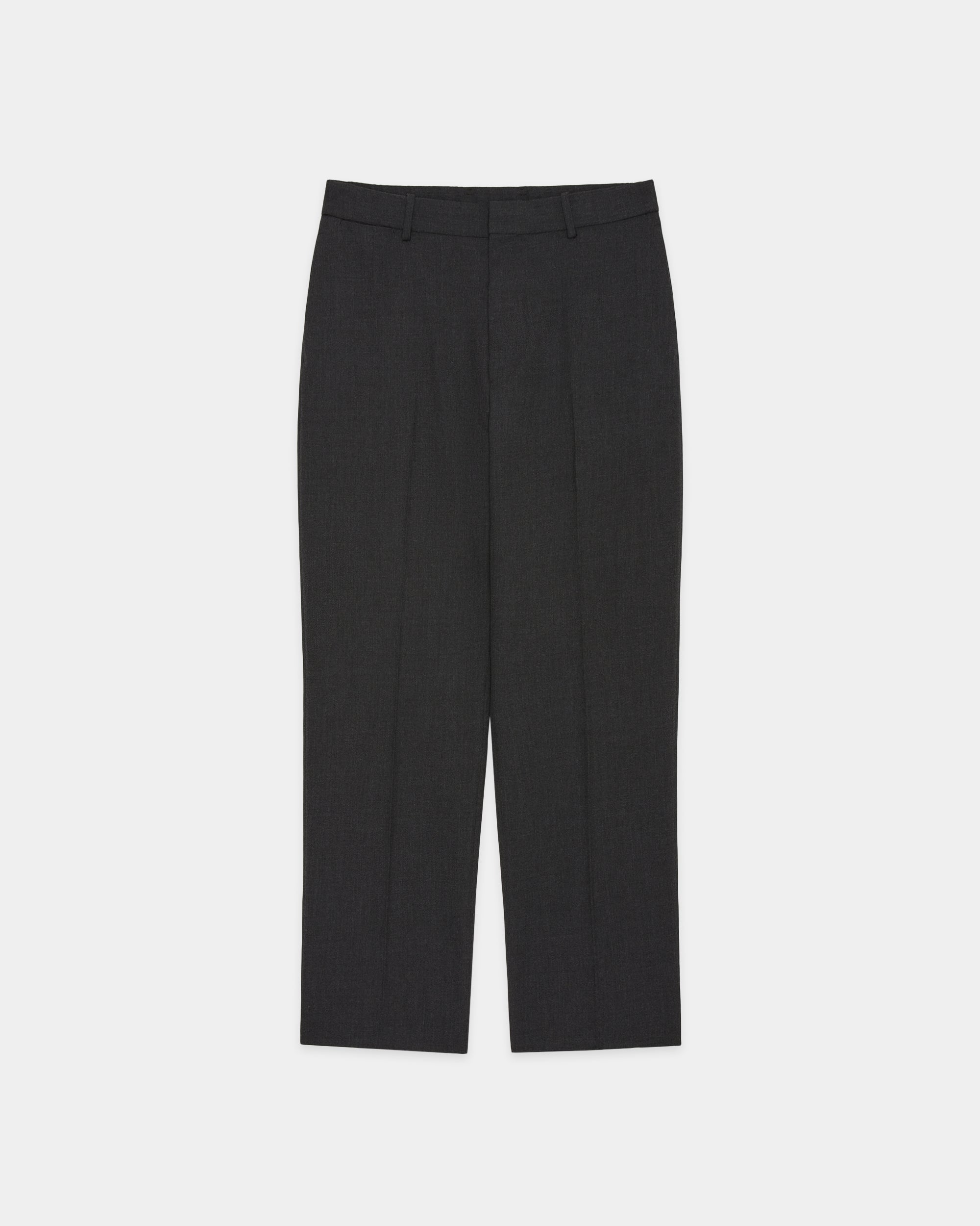 3/60 オーガニックウールサバイバルクロス® / フラットテーパードトラウザーズ, Charcoal