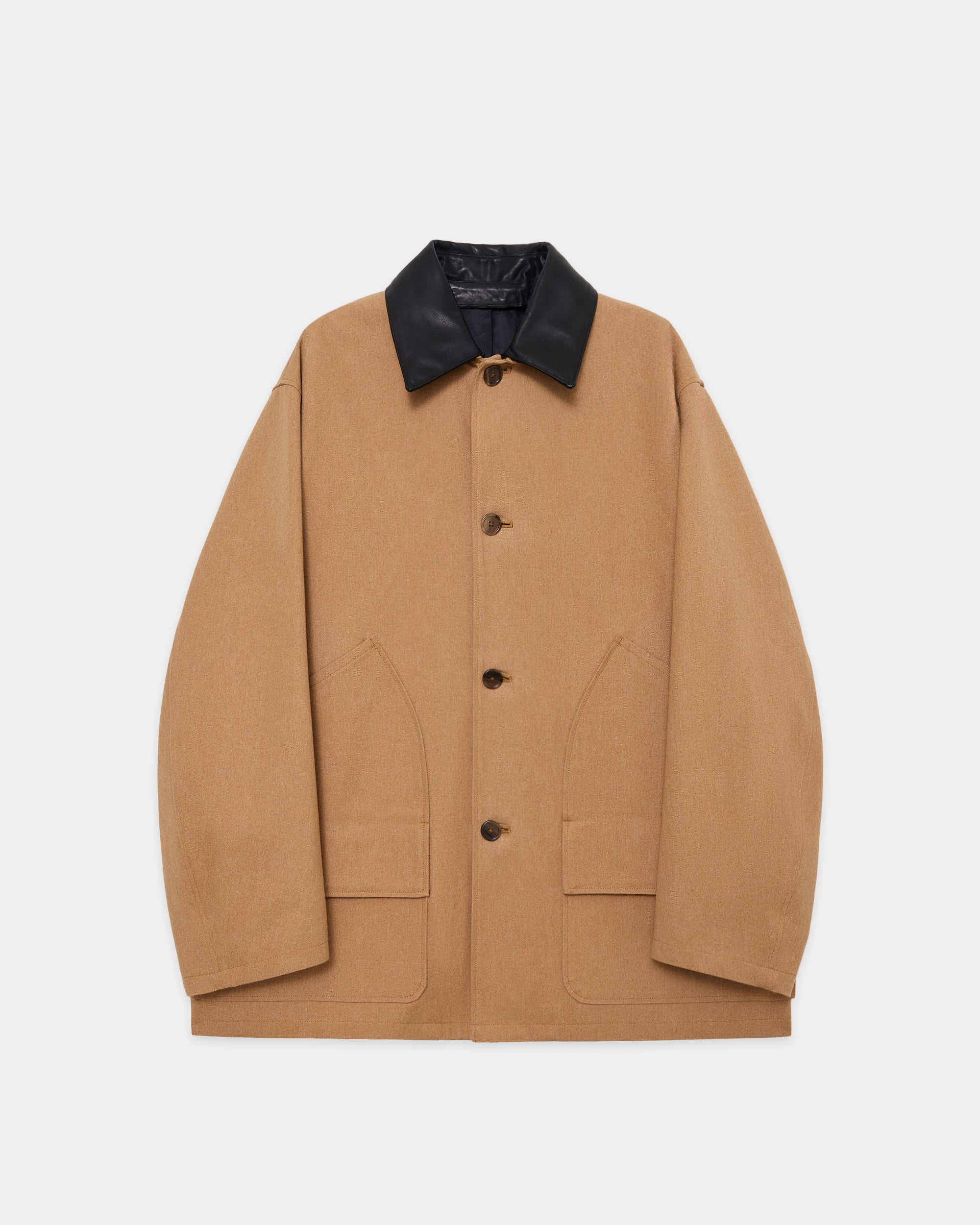 オーガニックコットンダック / シャスールジャケット, Natural Brown