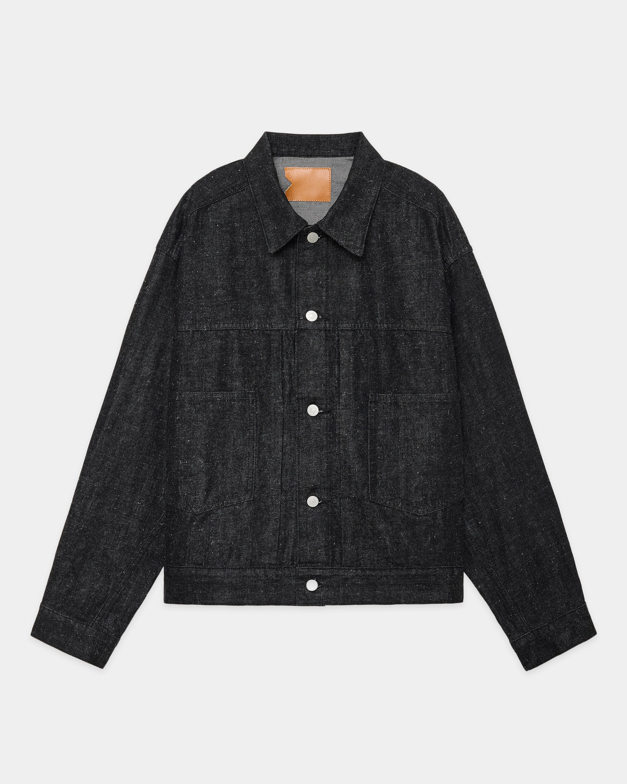 【PARKING Exclusive】13.1oz Kimono Denim Short Denim Jacket, Black