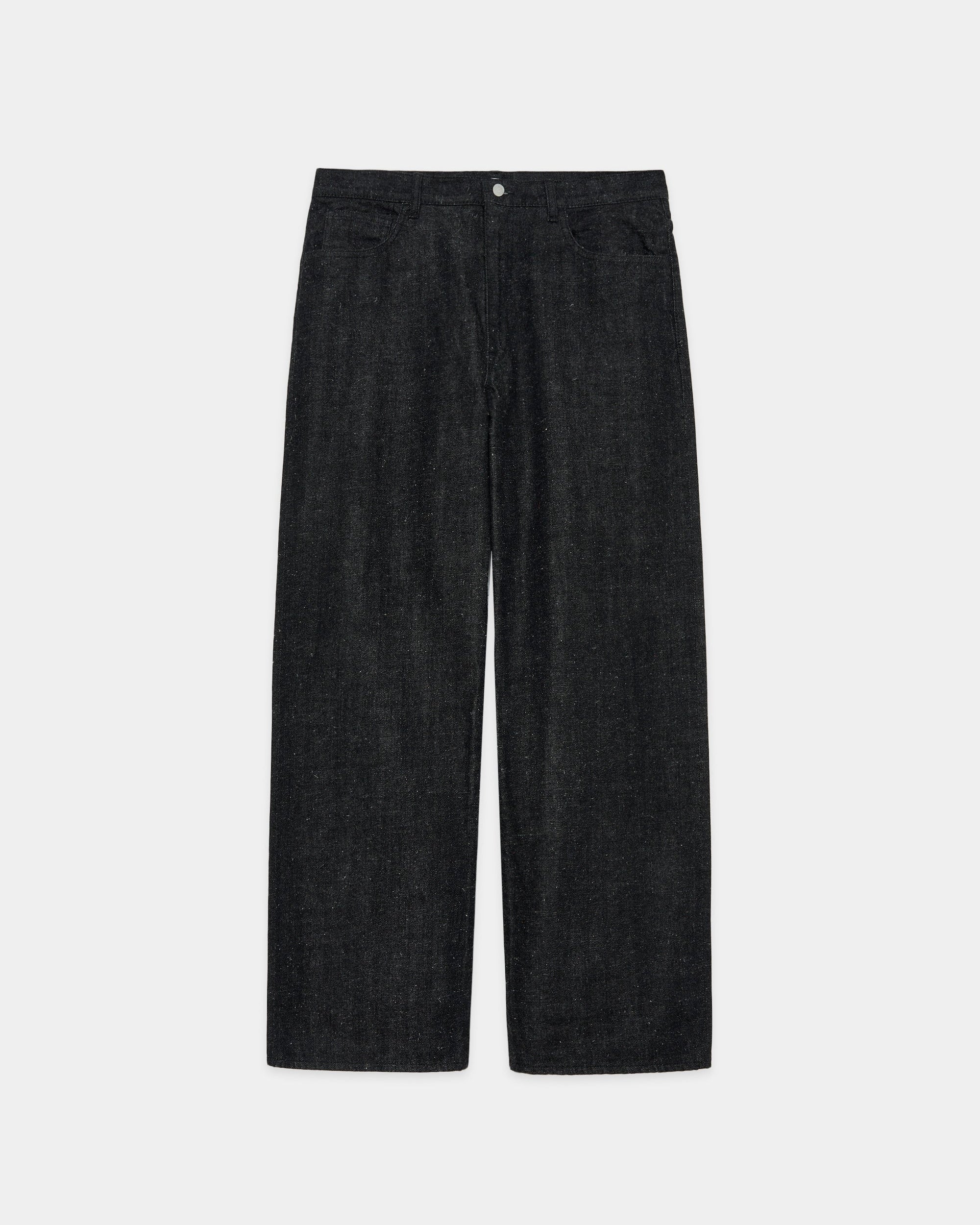 【PARKING別注】13.1oz キモノデニム / ワイドストレートデニム, Black