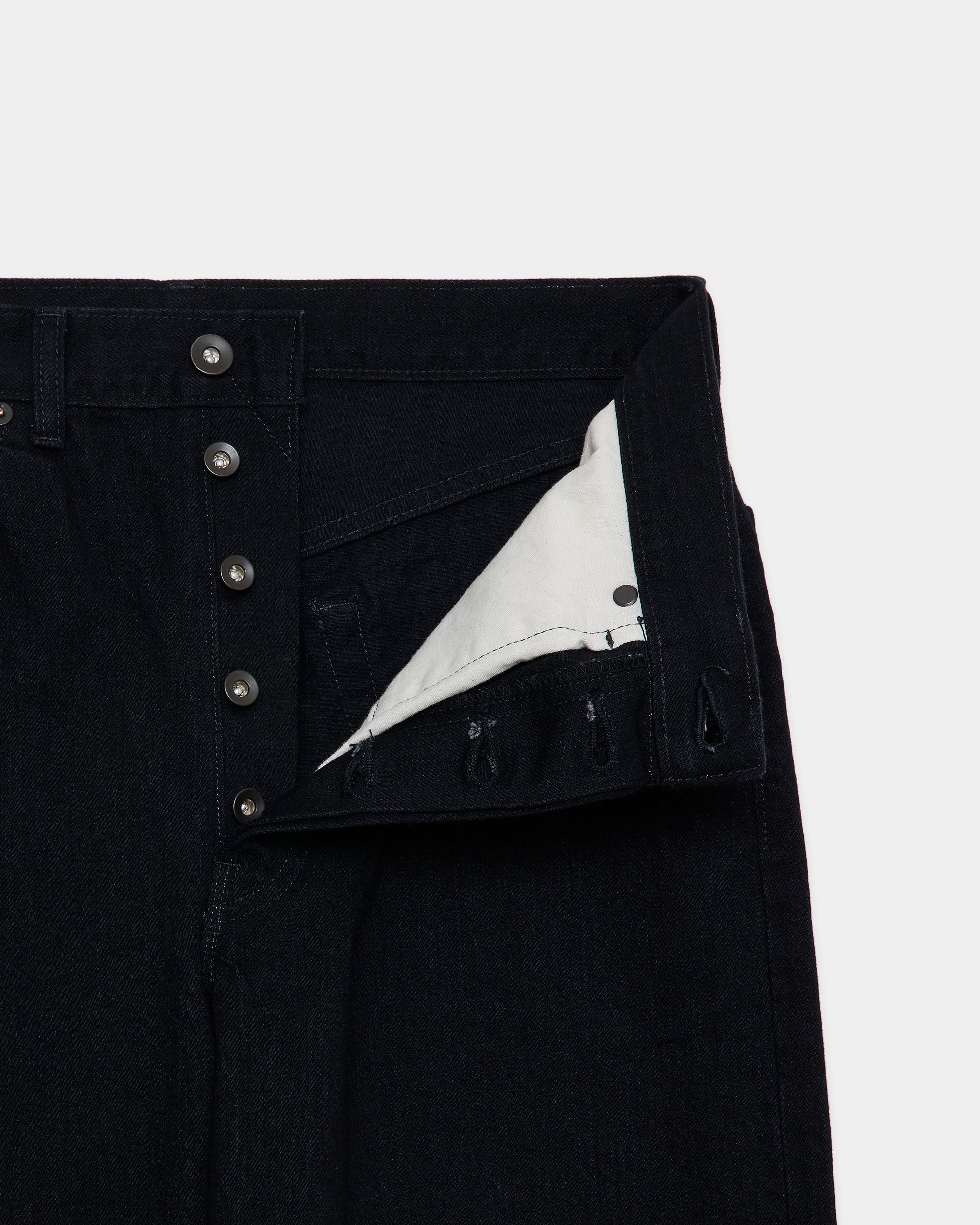 【PARKING別注】オーガニックコットン13.5ozセルビッチデニム / シリンダーフィットジーンズ, Black O.W