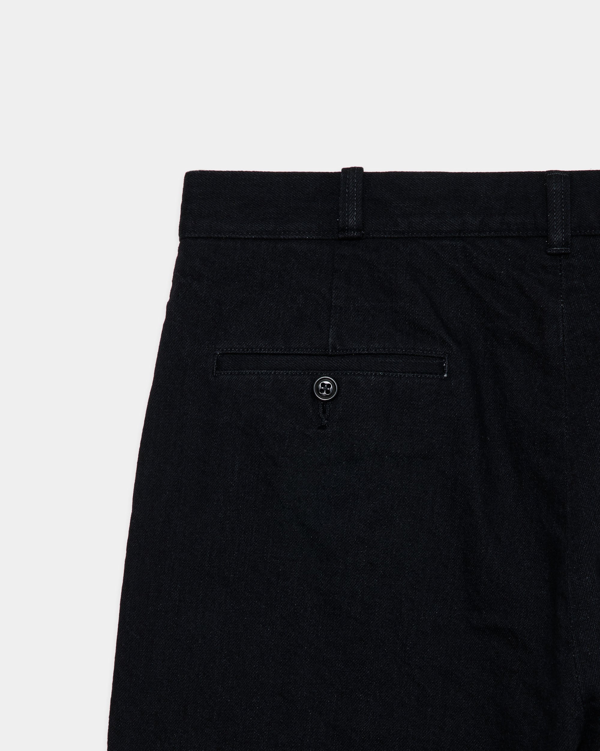 【PARKING別注】オーガニックコットン13.5ozセルビッチデニム / U.S.アーミートラウザーズ, Black O.W