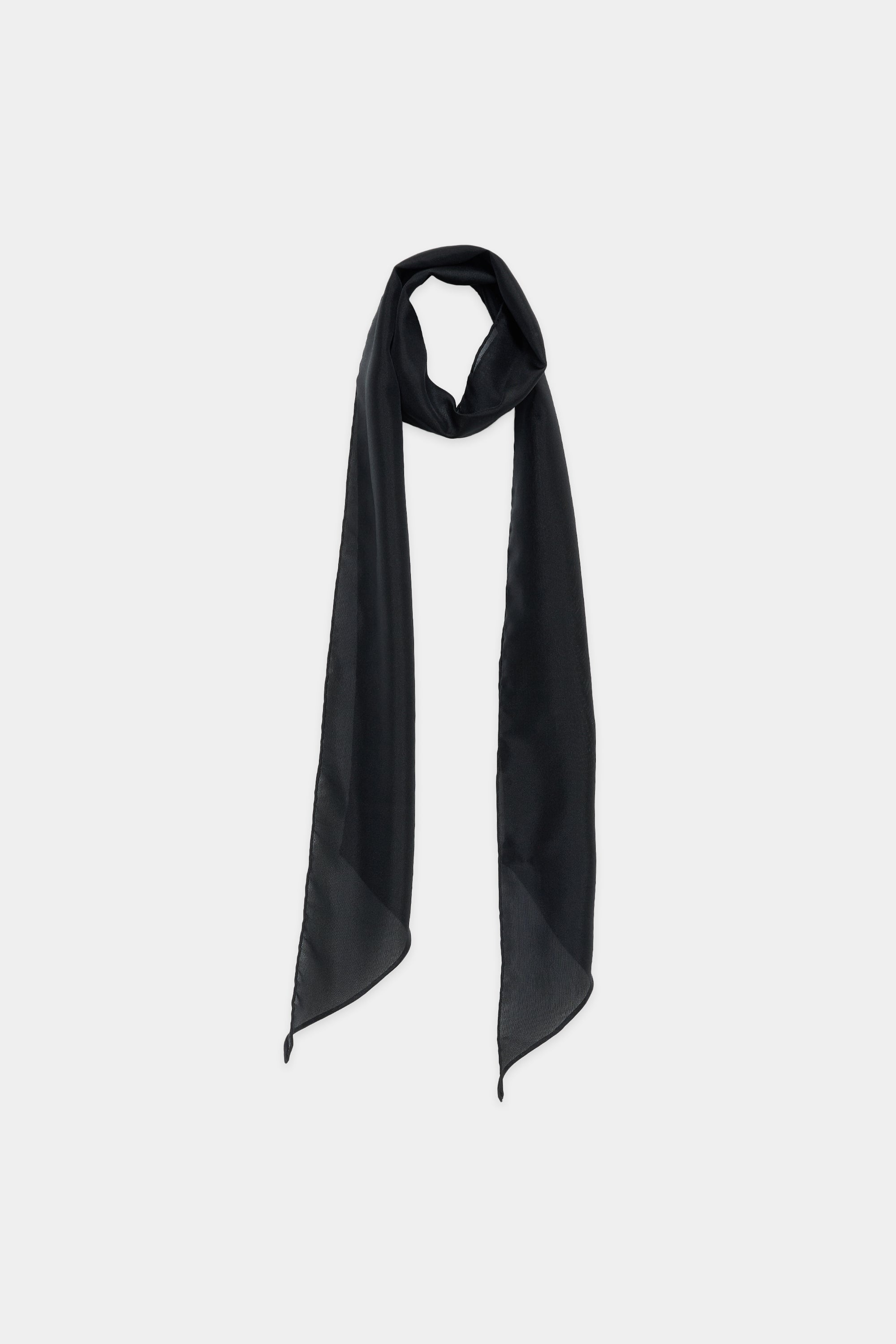 ブラタク・シルク シフォン スカーフ, Black